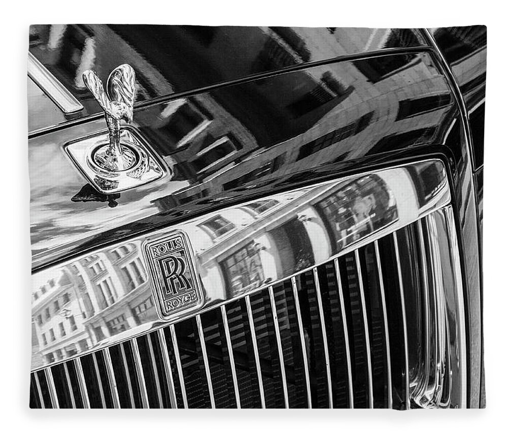 Rolls Royce Fleece Blanket featuring the photograph Rolls in Montreal by Jim Whitley