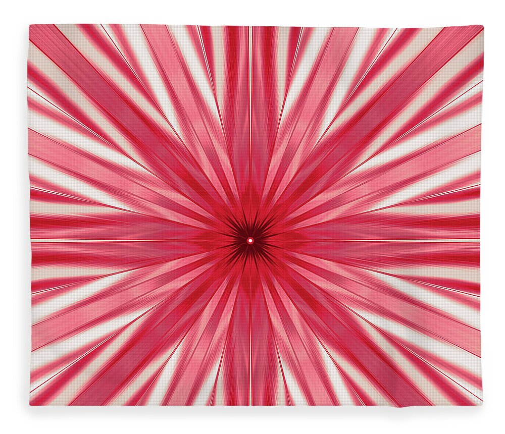 Red Fleece Blanket featuring the painting Rushing Headlong Quadriptych 3 of 4 by Neece Campione