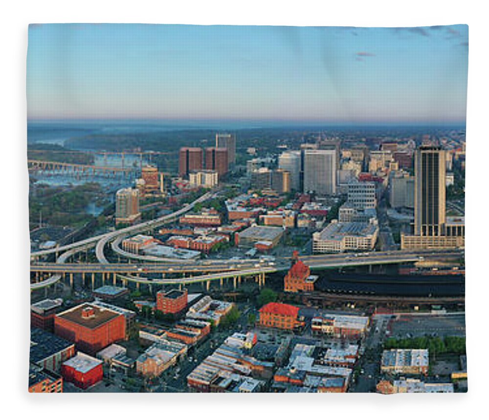 Richmond Fleece Blanket featuring the photograph Rva 010 by Richmond Aerials