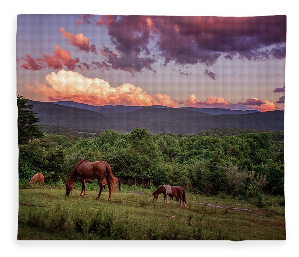 Sunset Fleece Blanket featuring the photograph Saharan Dust Sunset by Tricia Louque