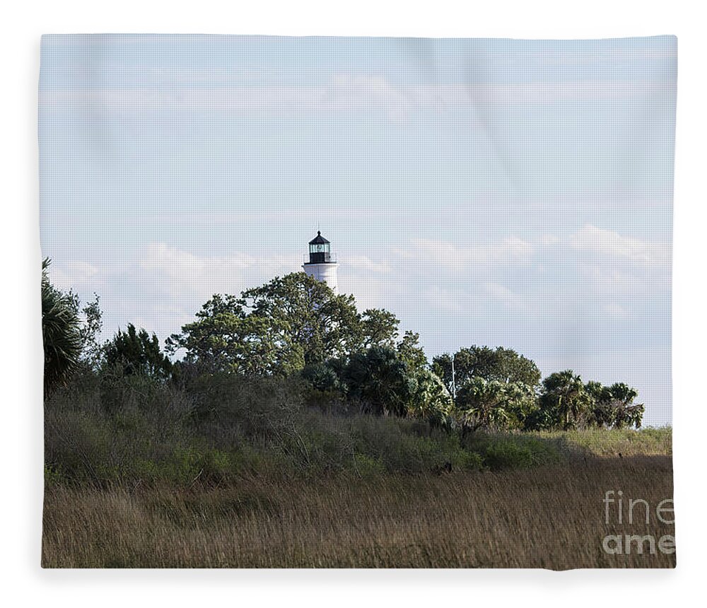 Saint Marks Lighthouse Fleece Blanket featuring the photograph Saint Marks Lighthouse, Florida 2 by Felix Lai