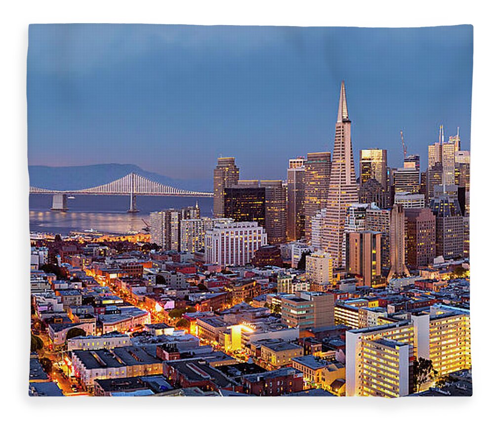 Gary Johnson Fleece Blanket featuring the photograph San Francisco Skyline 2 by Gary Johnson