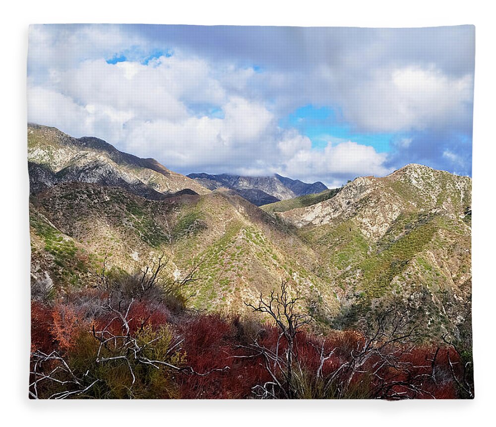Angeles National Forest Fleece Blanket featuring the photograph San Gabriel Mountains National Monument by Kyle Hanson