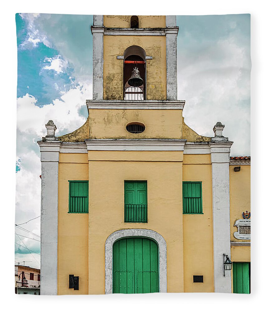 © 2015 Lou Novick All Rights Reversed* Fleece Blanket featuring the photograph San Juan de Dios church by Lou Novick