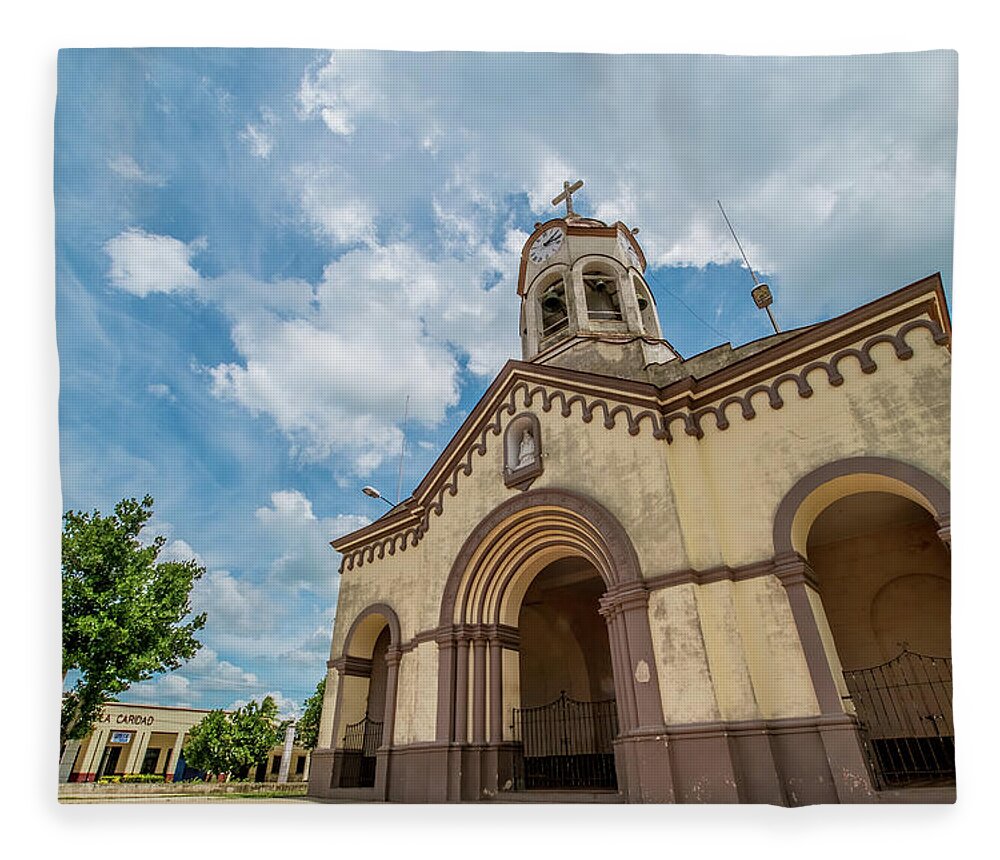 Cuba Fleece Blanket featuring the photograph Sancti Spiritus church. Cuba. by Lie Yim