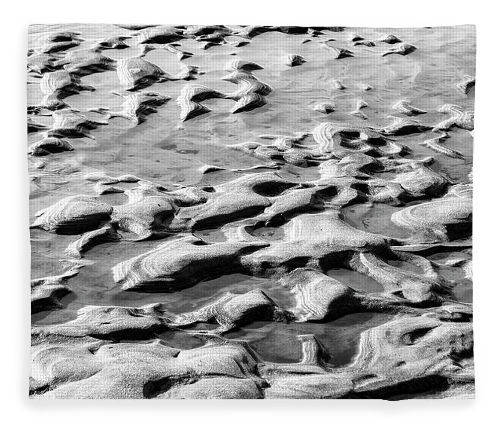 Beach Fleece Blanket featuring the photograph Sand Abstract by Cathy Kovarik