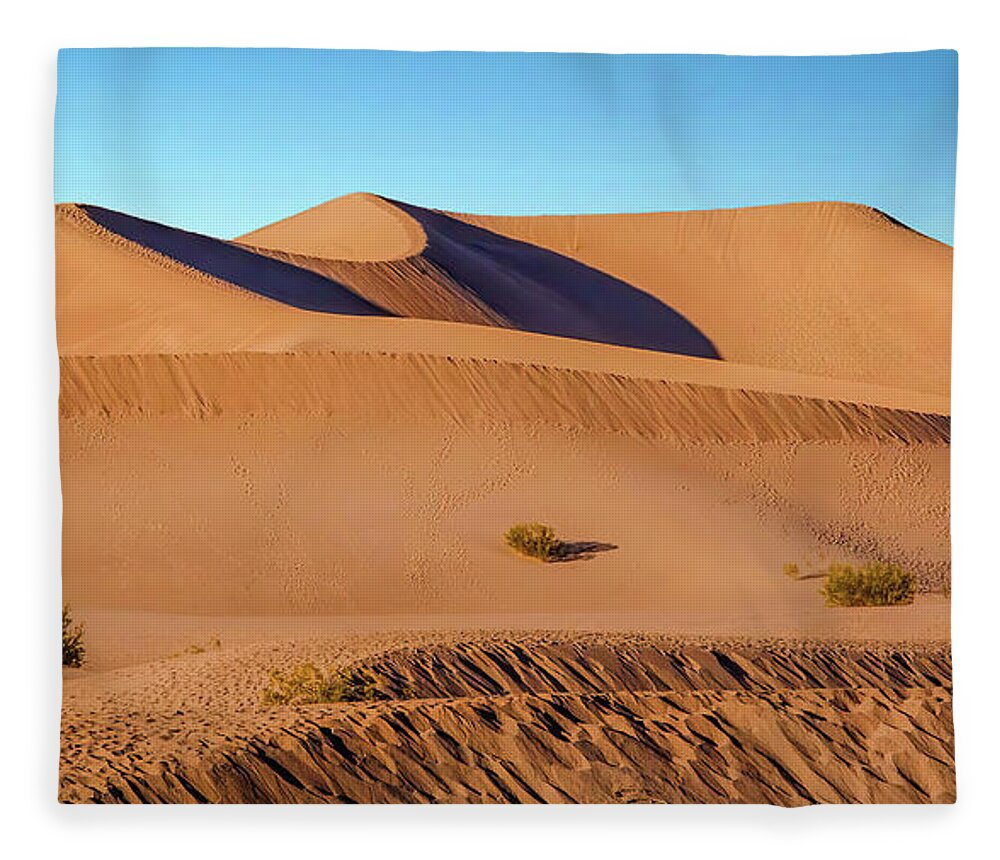 Mesquite Dunes Fleece Blanket featuring the photograph Sand Dunes by Rebecca Herranen