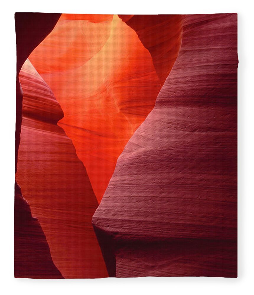 Dave Welling Fleece Blanket featuring the photograph Sandstone Abstract Lower Antelope Slot Canyon Arizona by Dave Welling