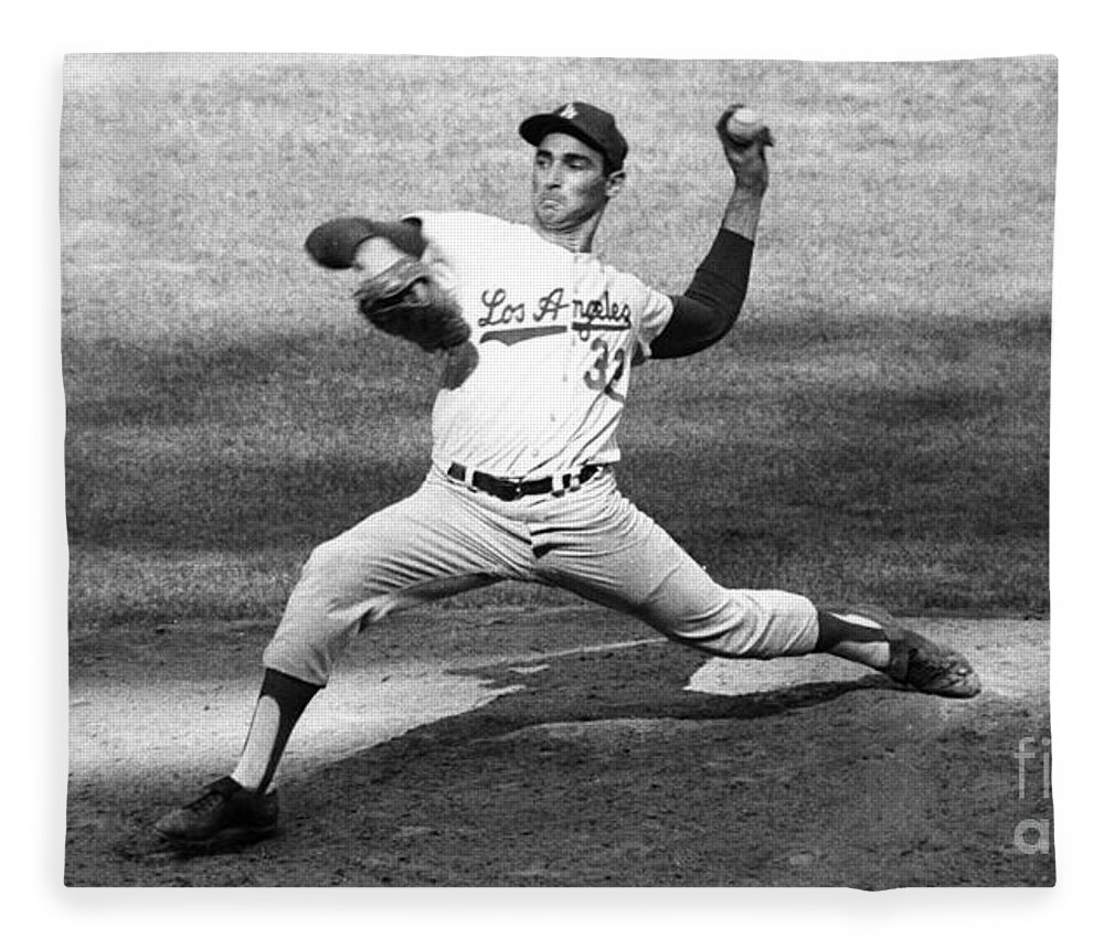 Sandy Fleece Blanket featuring the photograph Sandy Koufax by Action