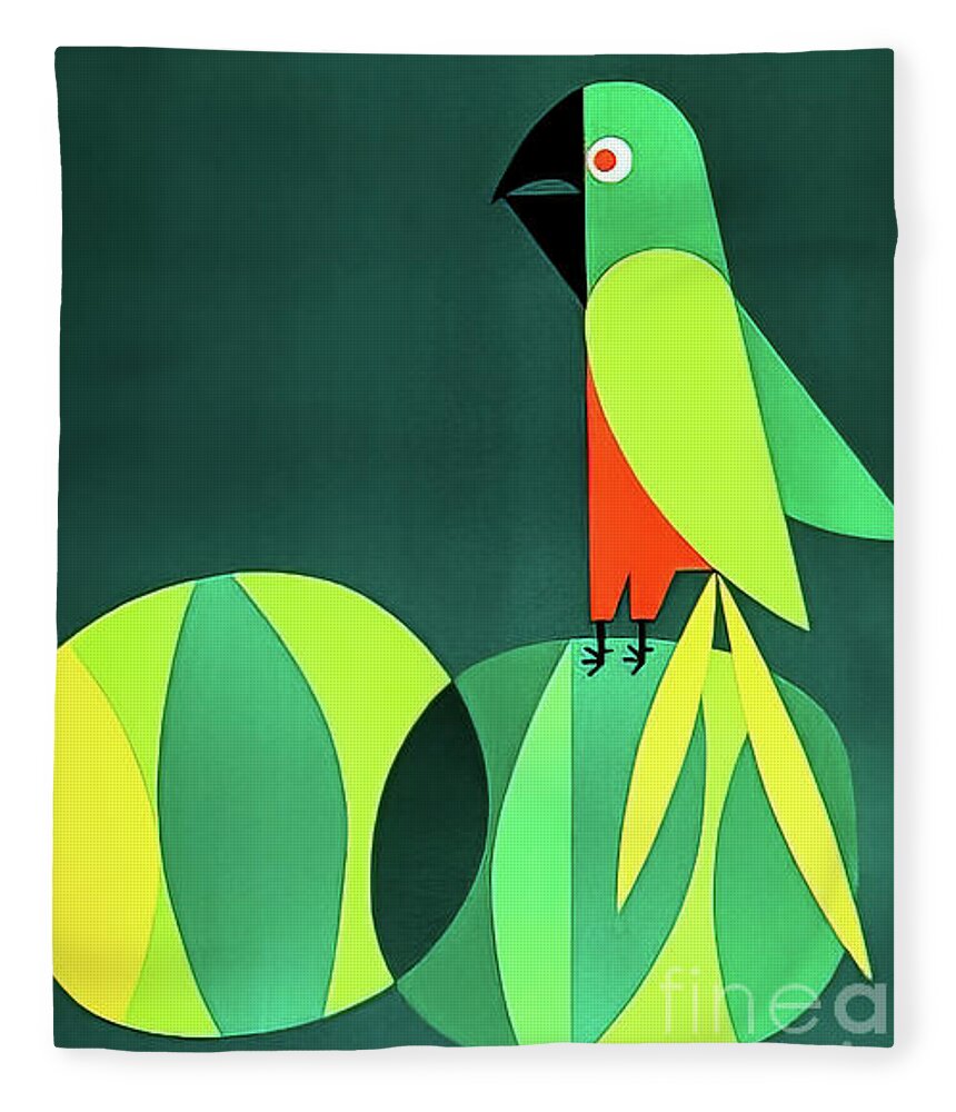 1960 Fleece Blanket featuring the drawing Sao Tome and Principe Travel Poster 1960 by M G Whittingham