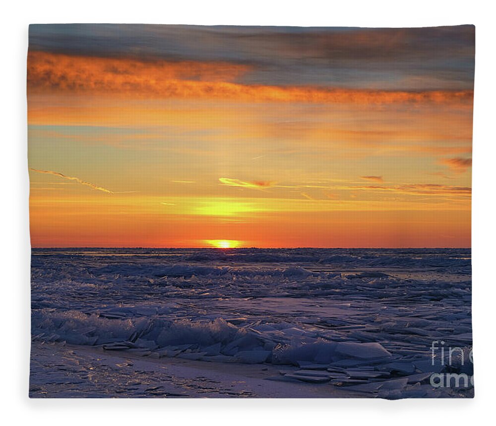 Scattered Layers At Sunrise Fleece Blanket featuring the photograph Scattered Layers at Sunrise by Rachel Cohen