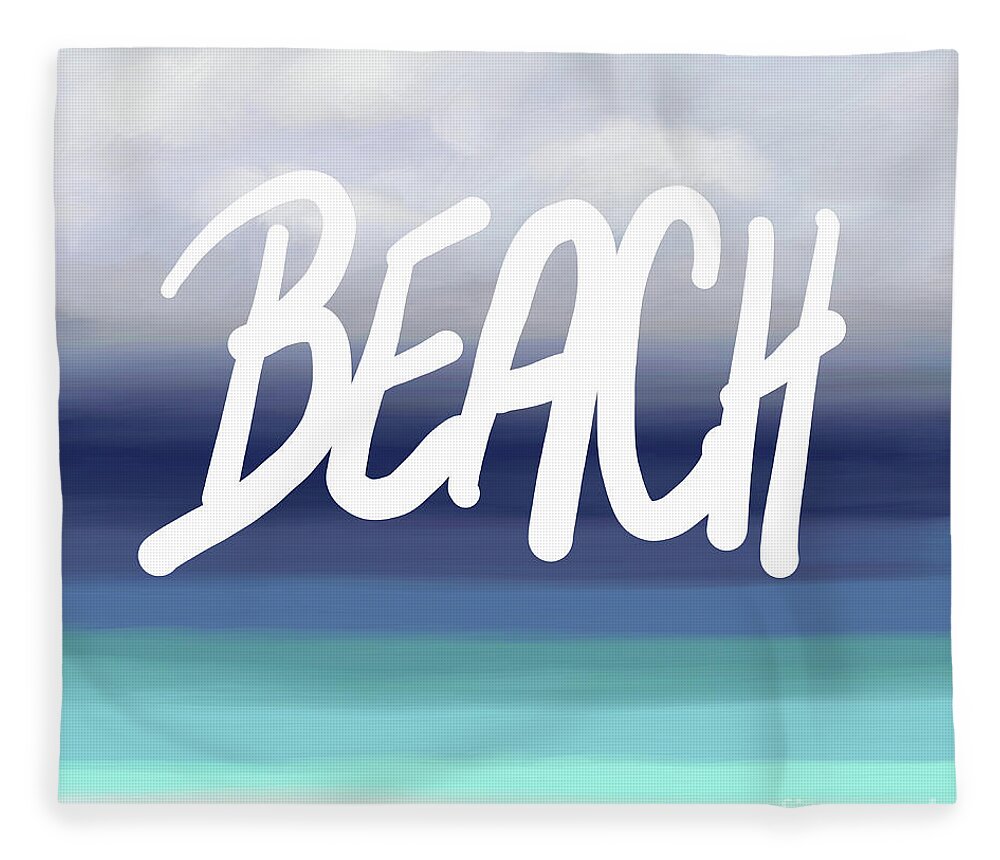 Beach Fleece Blanket featuring the digital art Sea View 278 Beach by Lucie Dumas by Lucie Dumas