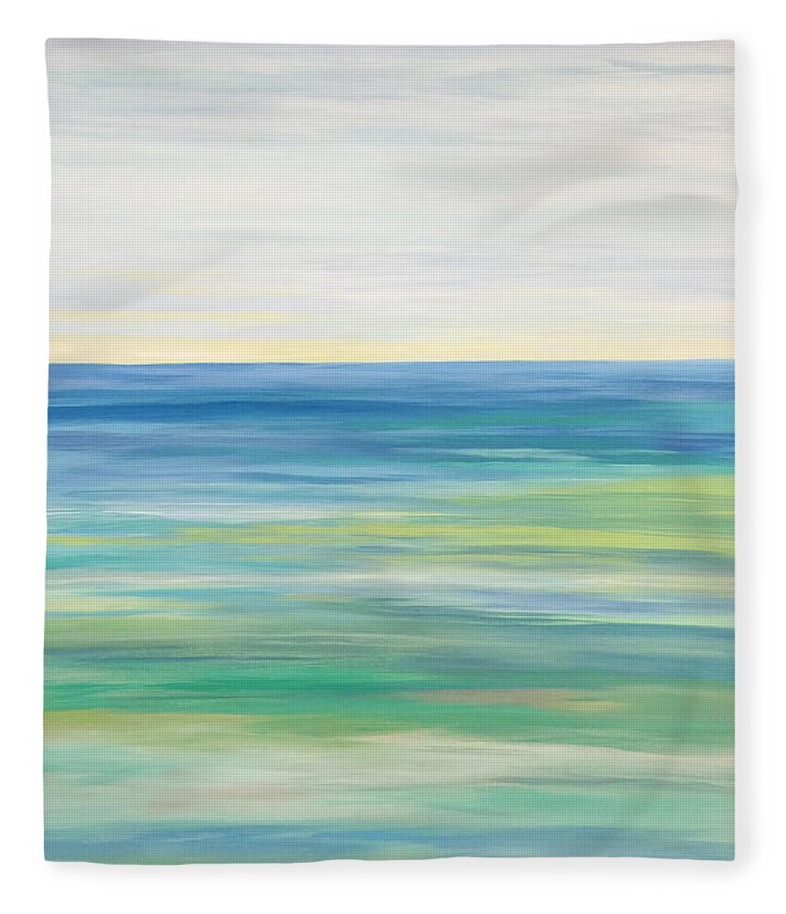  Fleece Blanket featuring the digital art Seaside Wonder by Linda Bailey