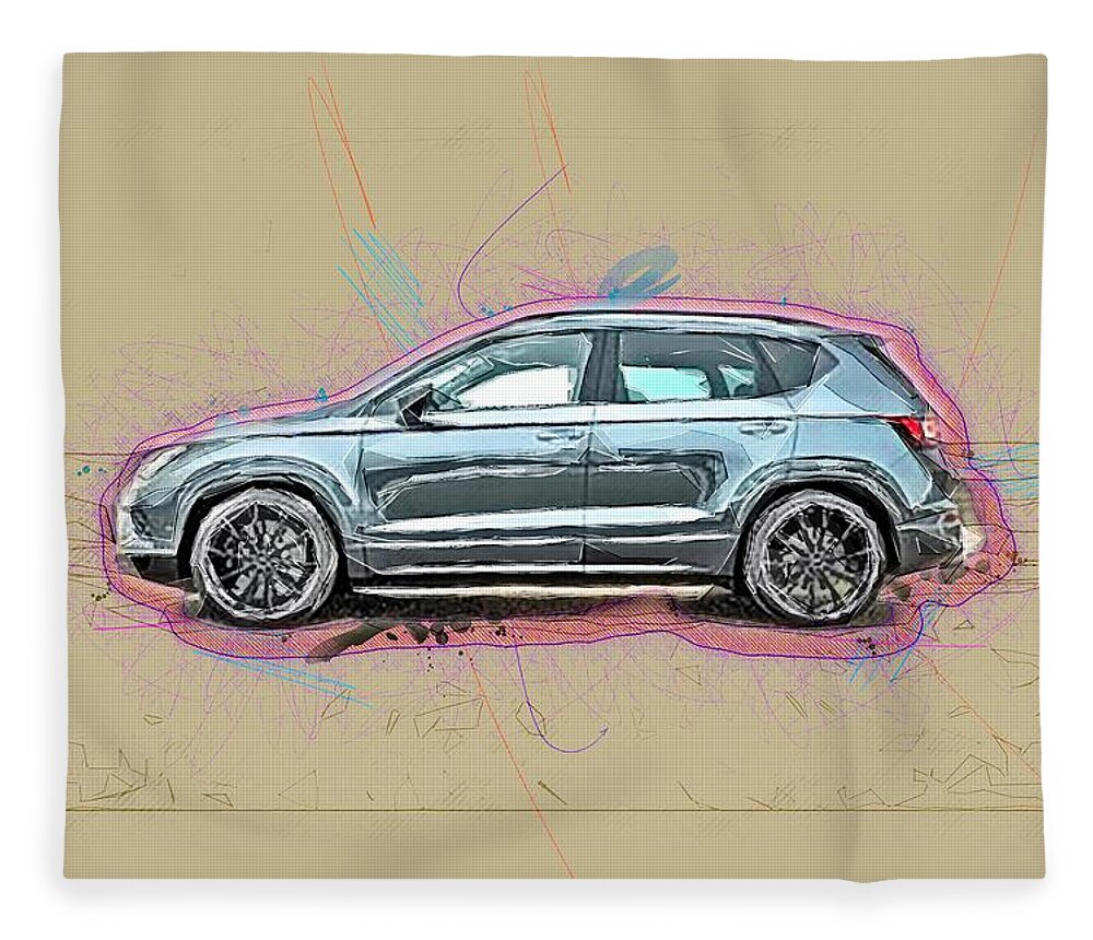 Seat Cupra Ateca Abt 2020 Side Exterior Gray Crossover New Tuning Spanish  Cars Sportsline Fleece Blanket by Ola Kunde - Pixels