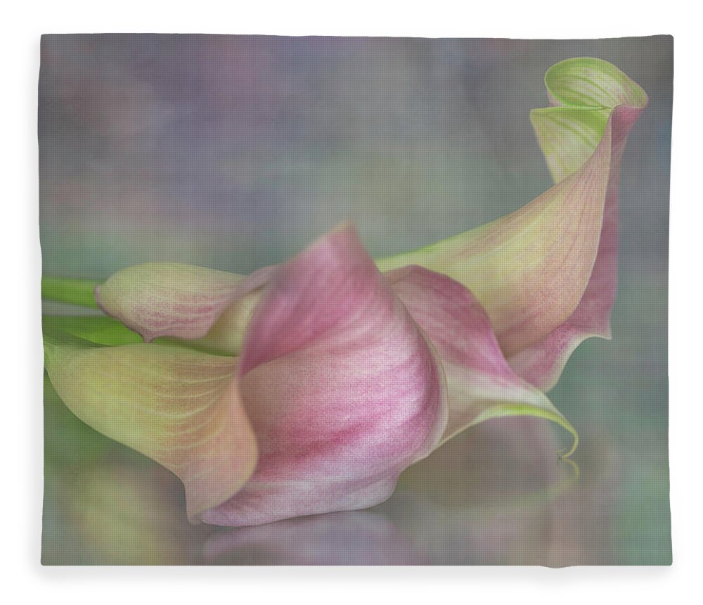 Flower Fleece Blanket featuring the photograph Seductive Calla Curves by Teresa Wilson