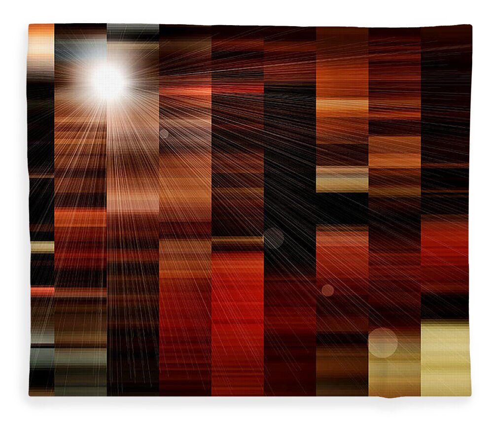Abstract Fleece Blanket featuring the photograph Seeking Direction in a Not Quite Parallel Universe by Steve Ember