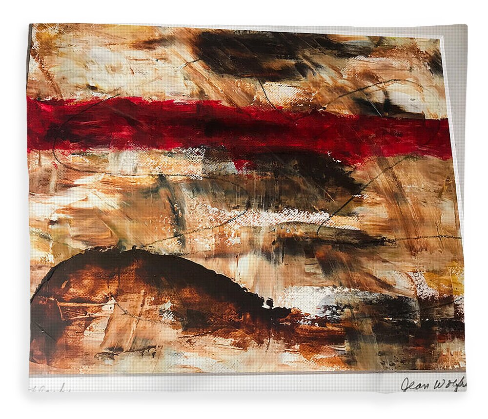 Abstract Fleece Blanket featuring the photograph Seeing Red by Jean Wolfrum