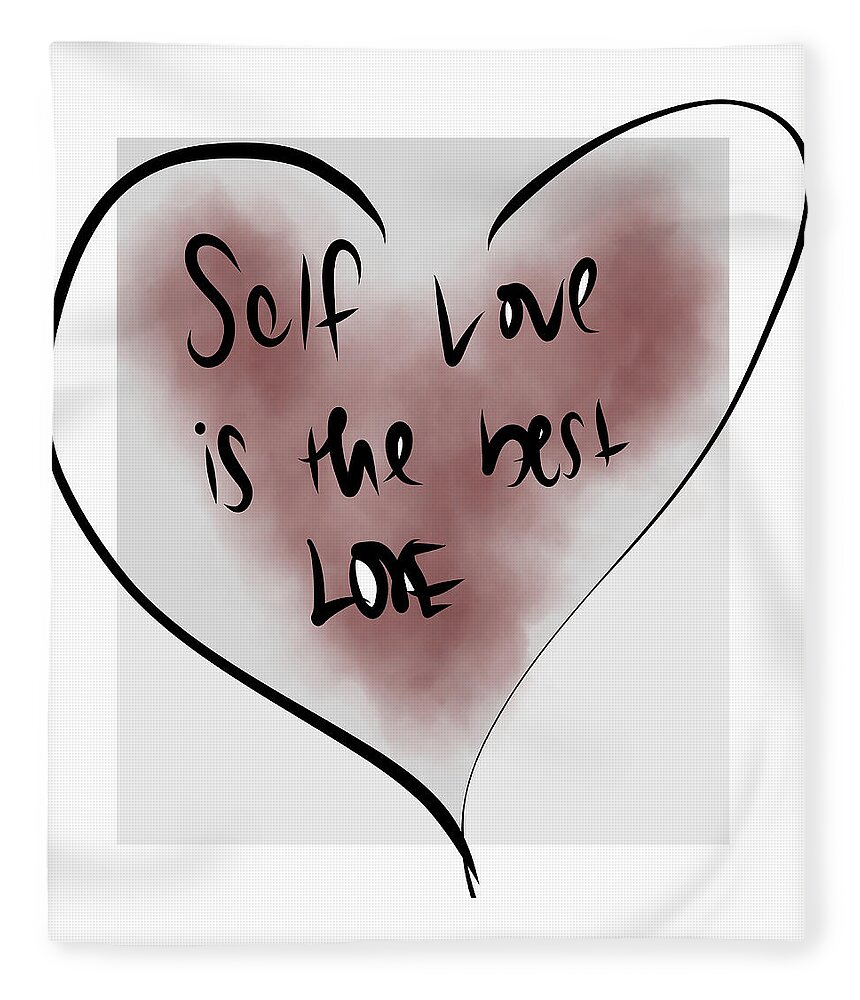 Self Love Fleece Blanket featuring the digital art Self Love by Amber Lasche
