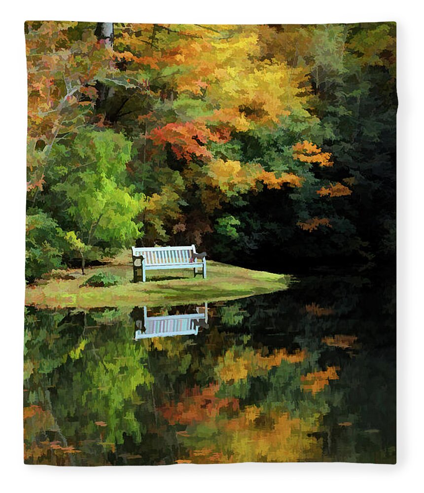 North Carolina Fleece Blanket featuring the photograph Serenitys Pond by Jennifer Robin