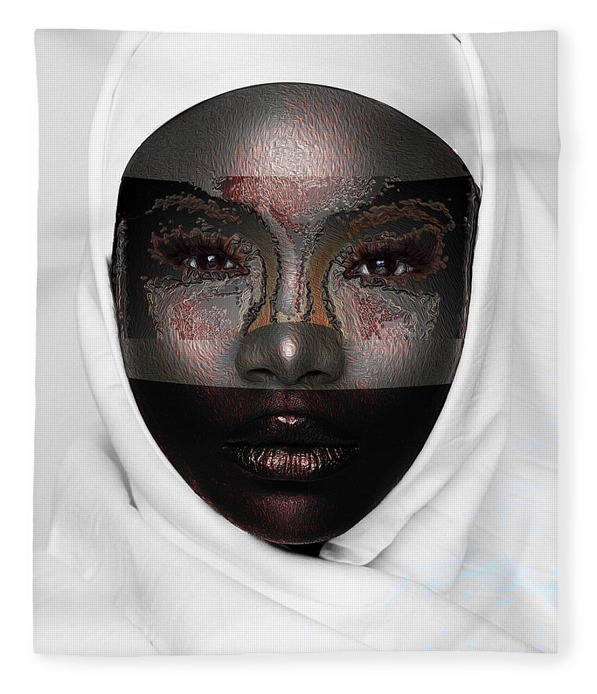 Shades Collection 1 Fleece Blanket featuring the digital art Shades of Me 2 by Aldane Wynter