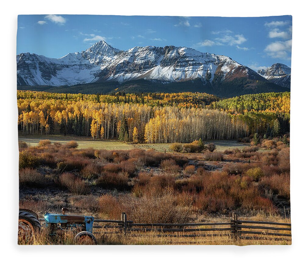 Aspen Fleece Blanket featuring the photograph She Thinks My Tractor's Sexy by Chuck Rasco Photography