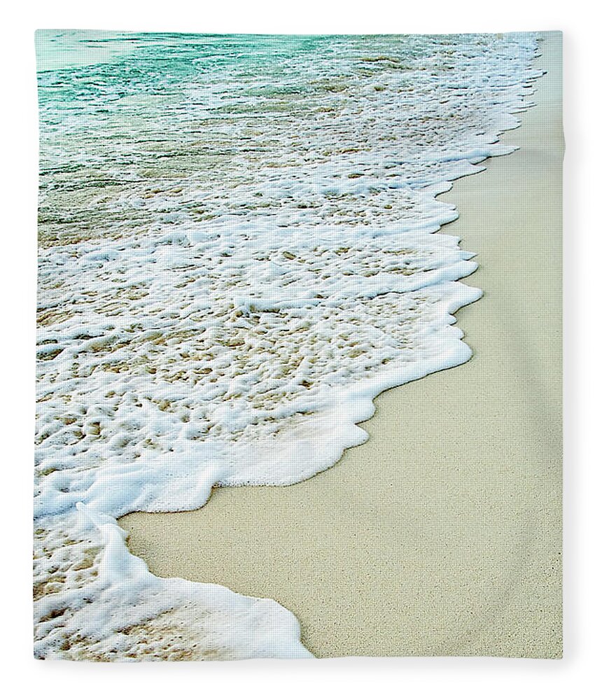 Shoreline Fleece Blanket featuring the photograph Shoreline Stroll by Jill Love