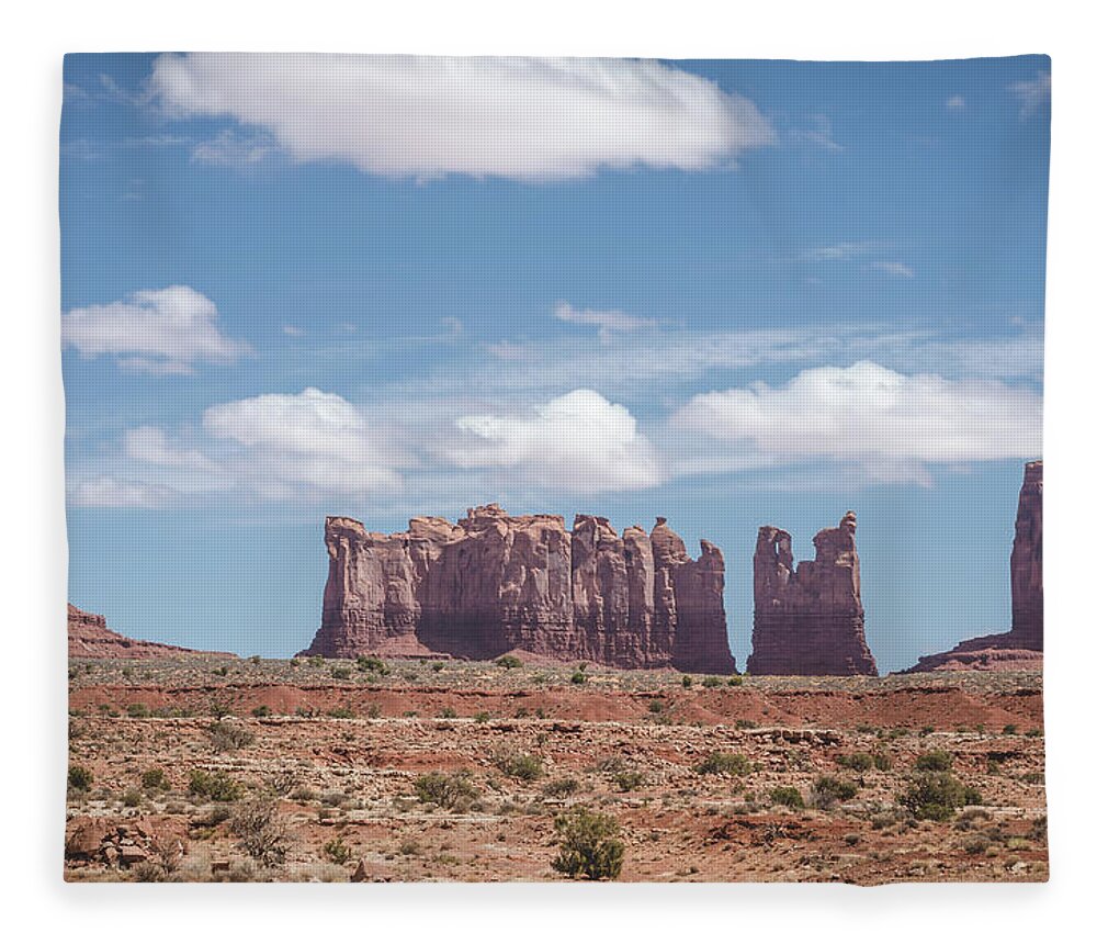 Monument Valley Fleece Blanket featuring the photograph Sight for Sore Eyes by Margaret Pitcher