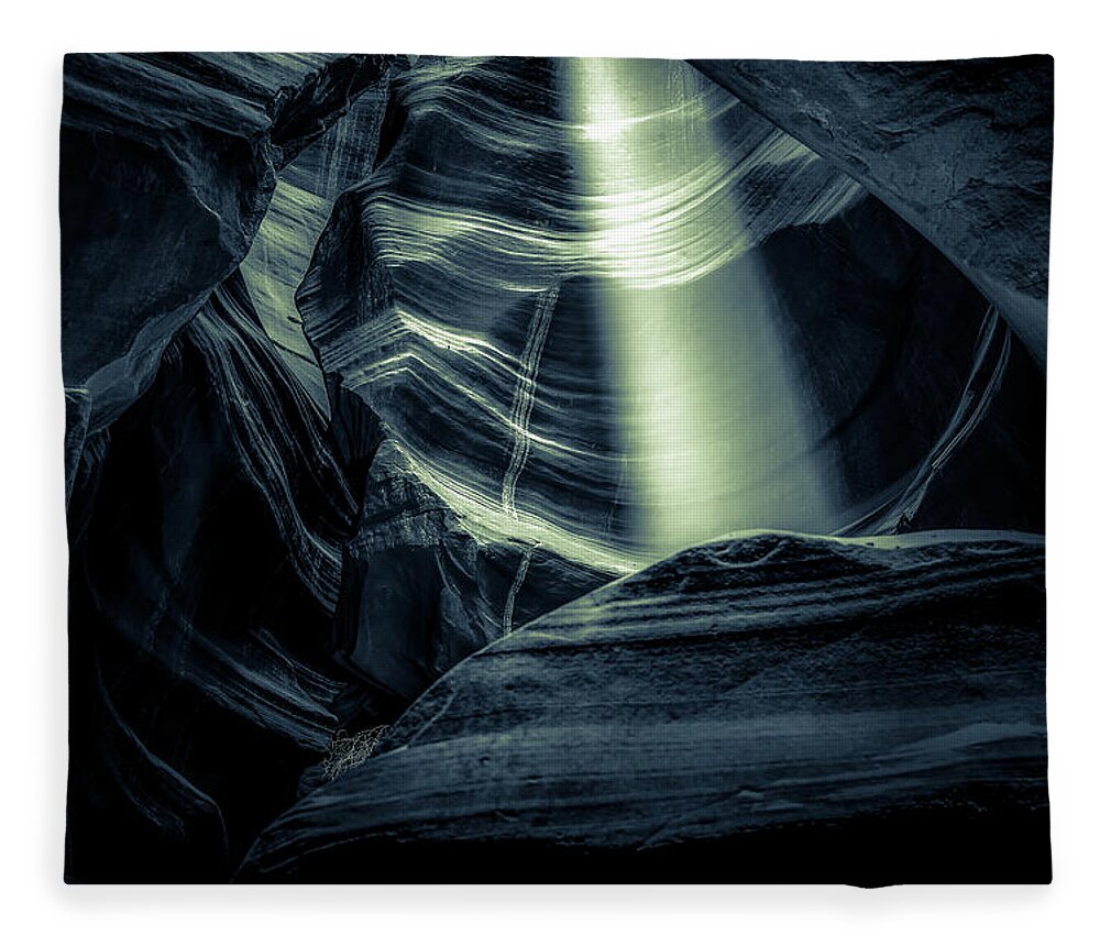 Upper Antelope Canyon Fleece Blanket featuring the photograph Signs Of Life by Az Jackson