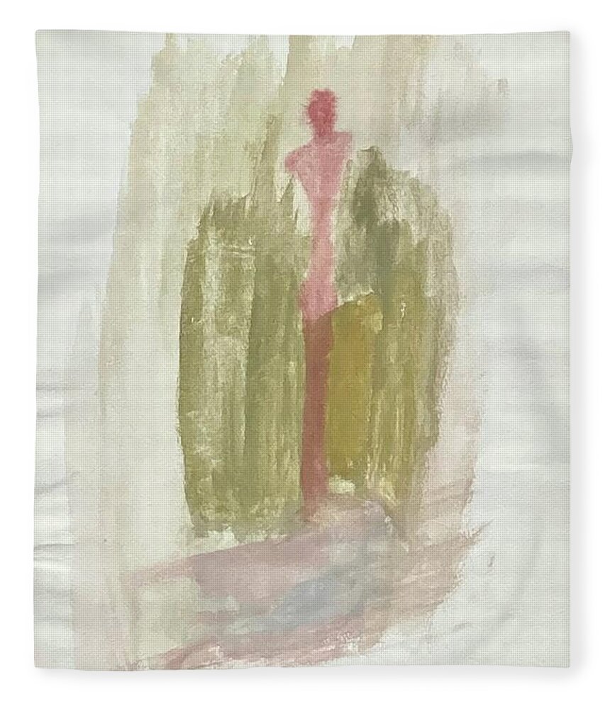 Silhouettes Fleece Blanket featuring the painting Silhouettes VI by David Euler