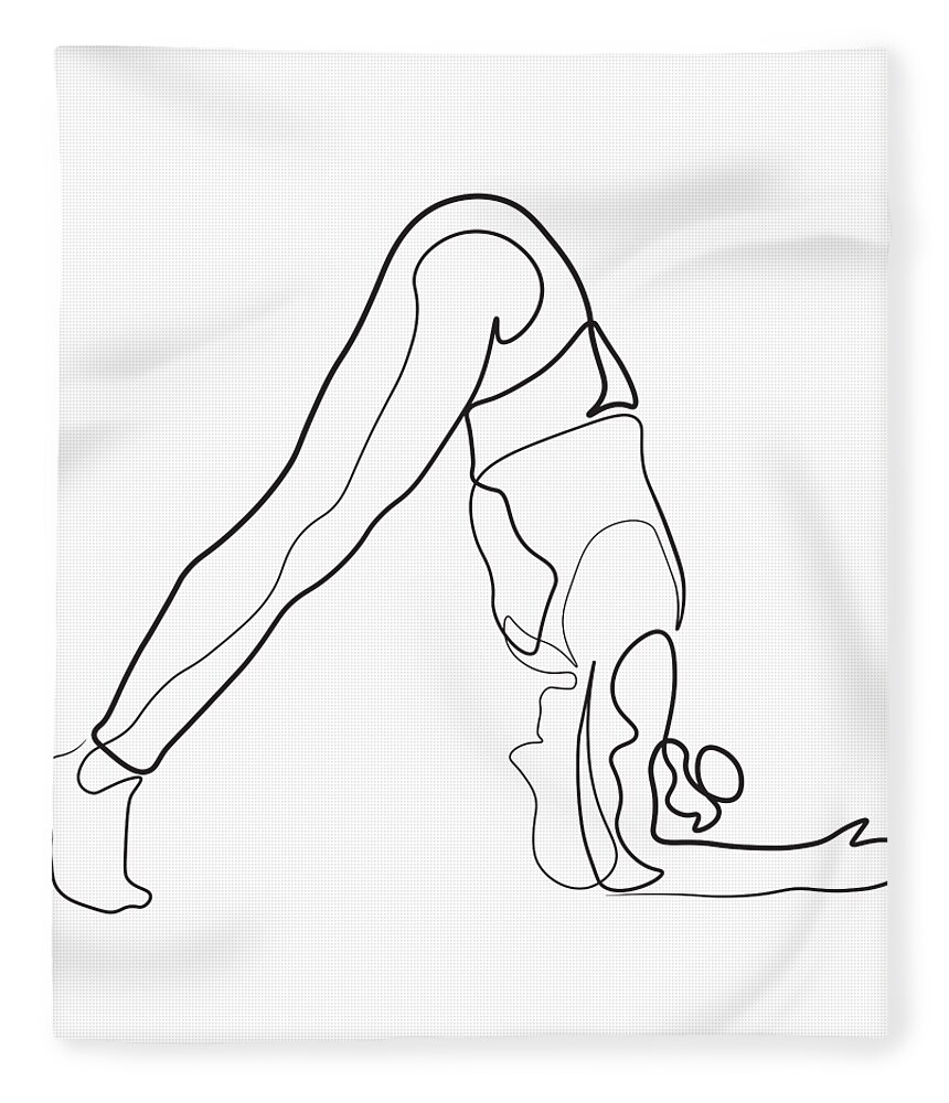 continuous line drawing of man standing in yoga pose with arms above head.  continuous line drawing of men fitness yoga concept 2215392 Vector Art at  Vecteezy