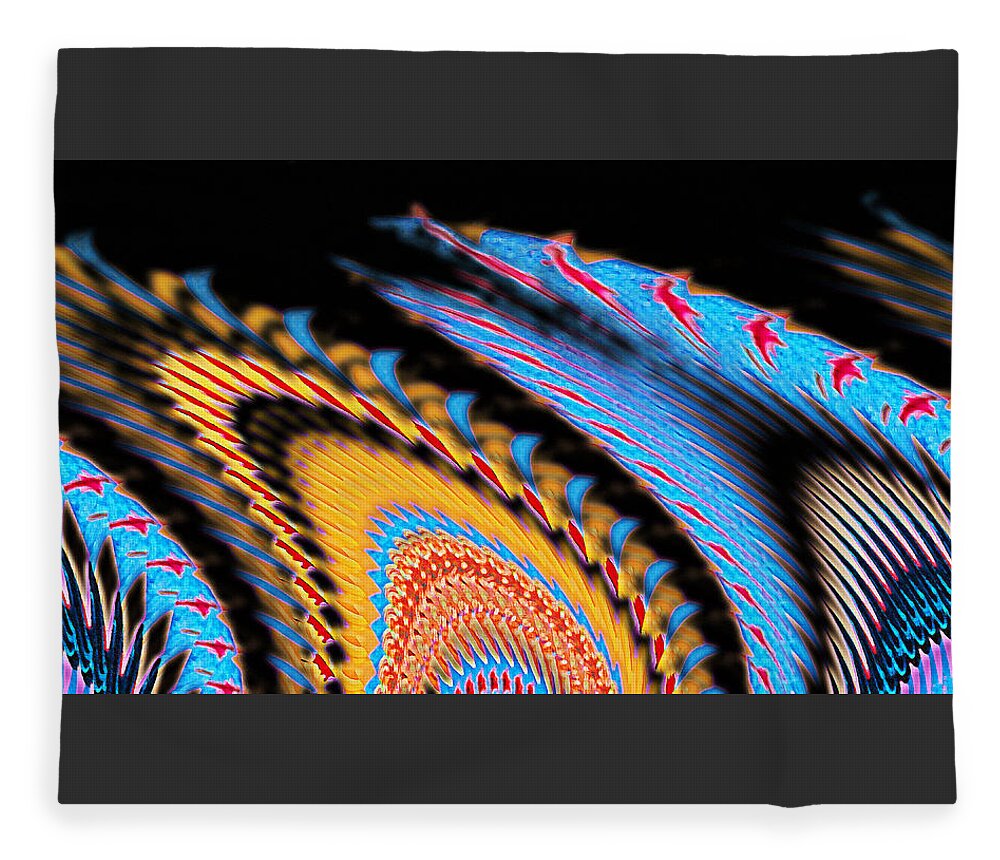 Abstract Art Fleece Blanket featuring the digital art Sleeping Blankets by Ronald Mills