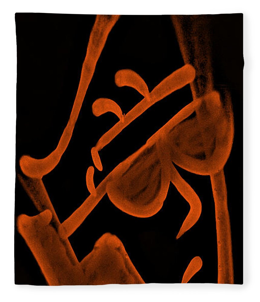 Nyc Fleece Blanket featuring the photograph Slim Dapper Orange by Rob Hans