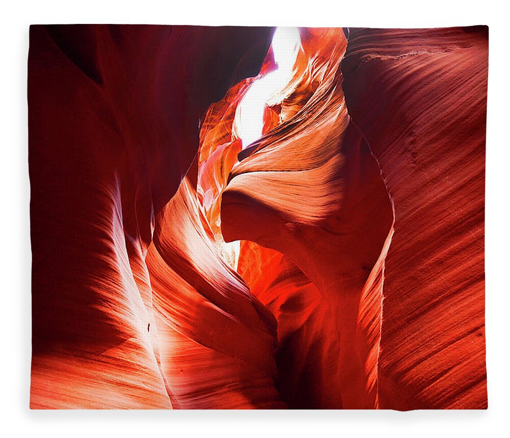Slot Canyon Fleece Blanket featuring the photograph Slot Canyon Lake Powell by Rick Wilking