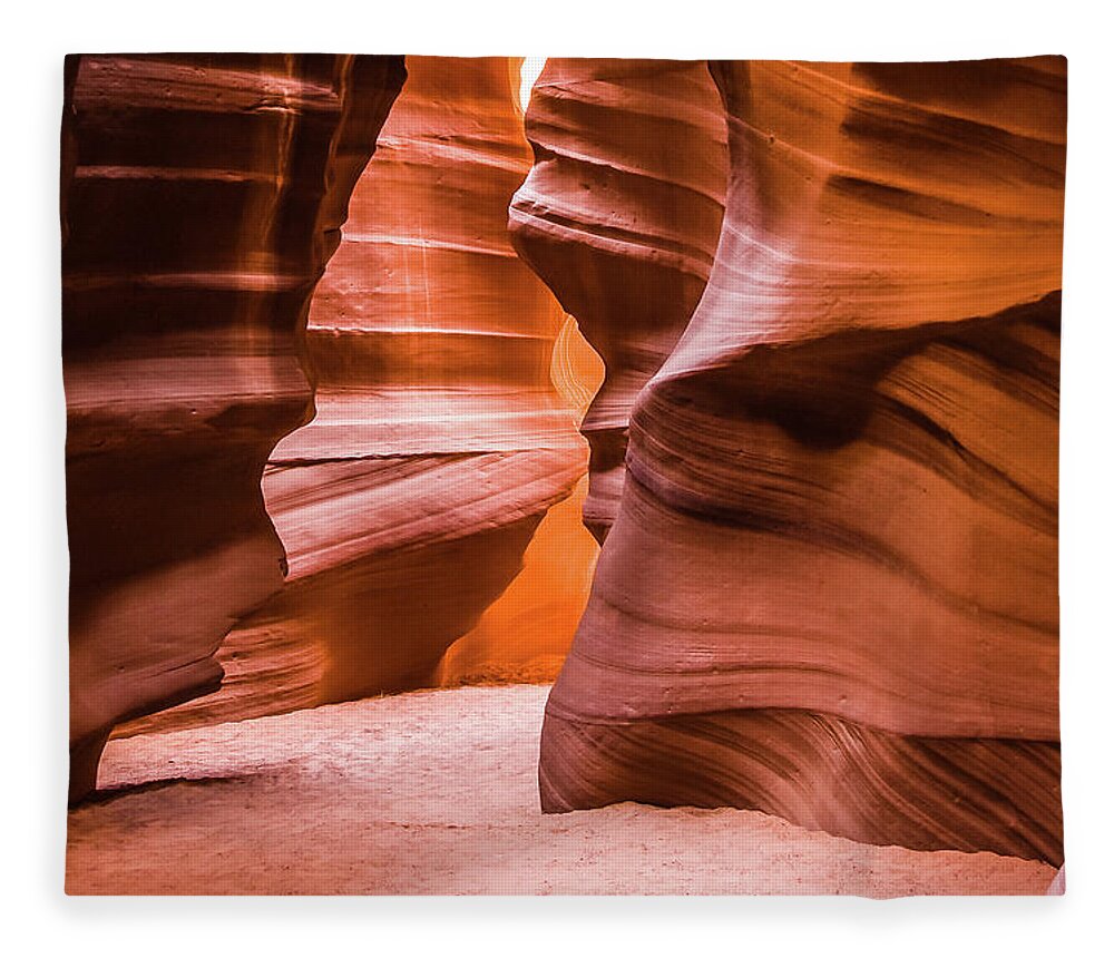 Antelope Canyon Fleece Blanket featuring the photograph Slots 2 Antelope Canyon Arizona by Louis Dallara