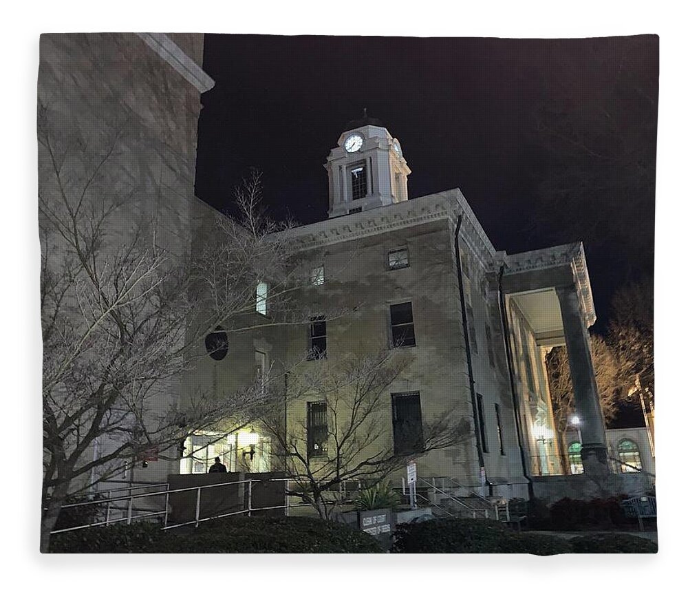 Court Fleece Blanket featuring the photograph Small Town Justice by Lee Darnell