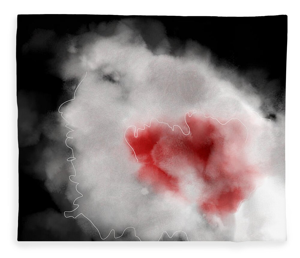 Modern Fleece Blanket featuring the digital art Smokey Views by Amber Lasche