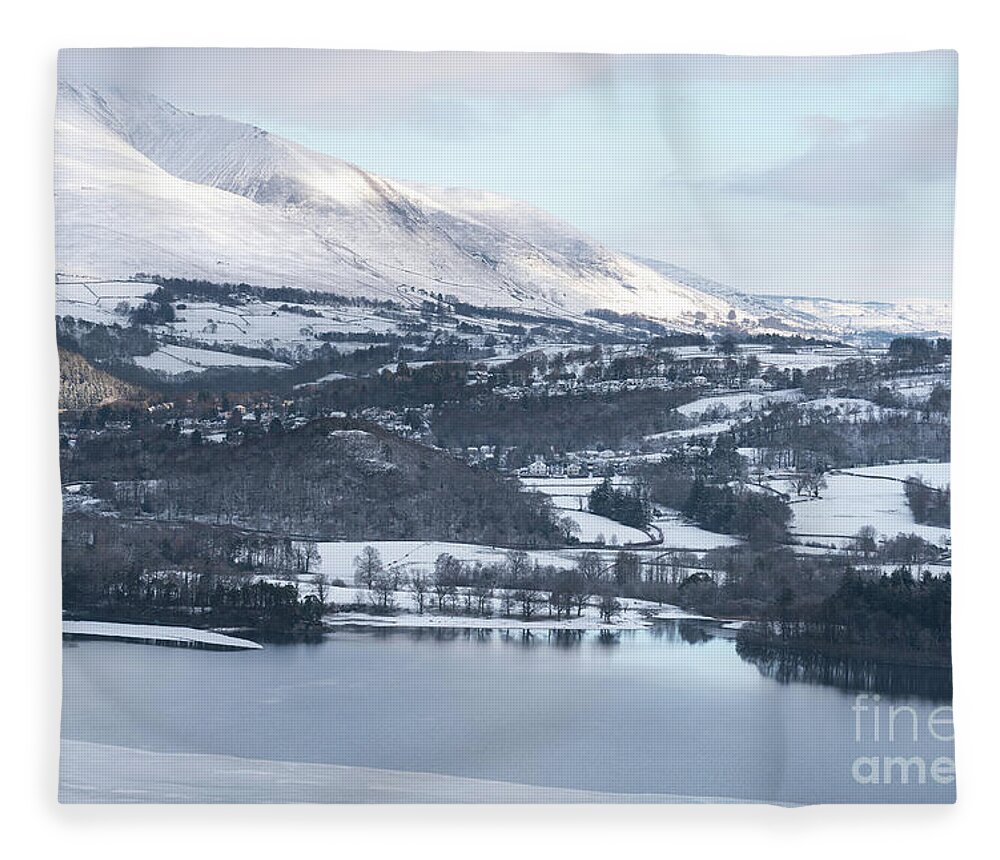 Photographer Fleece Blanket featuring the photograph Snow covered mountains, the Lake District by Perry Rodriguez