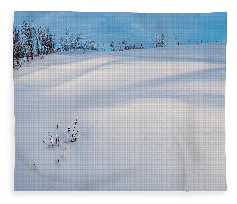 Snowdrift Fleece Blanket featuring the photograph Snowdrifts by Karen Rispin