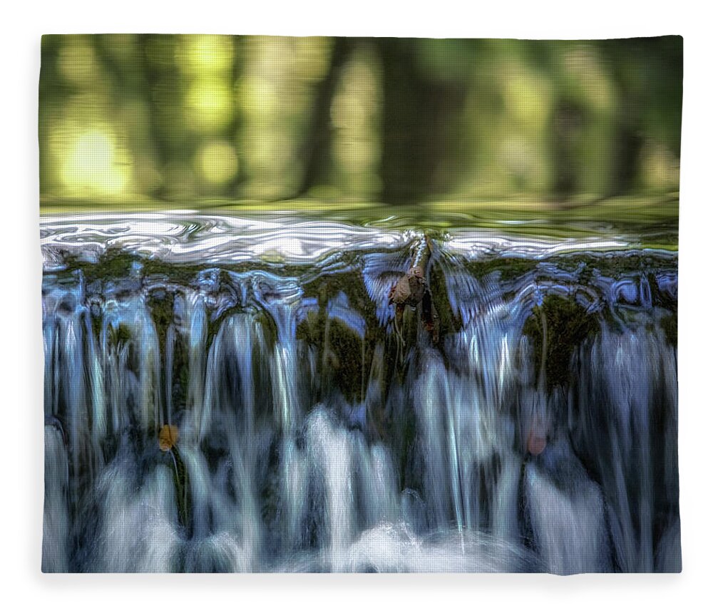 Soft Waterfall Fleece Blanket featuring the photograph Soft waterfall by Donald Kinney