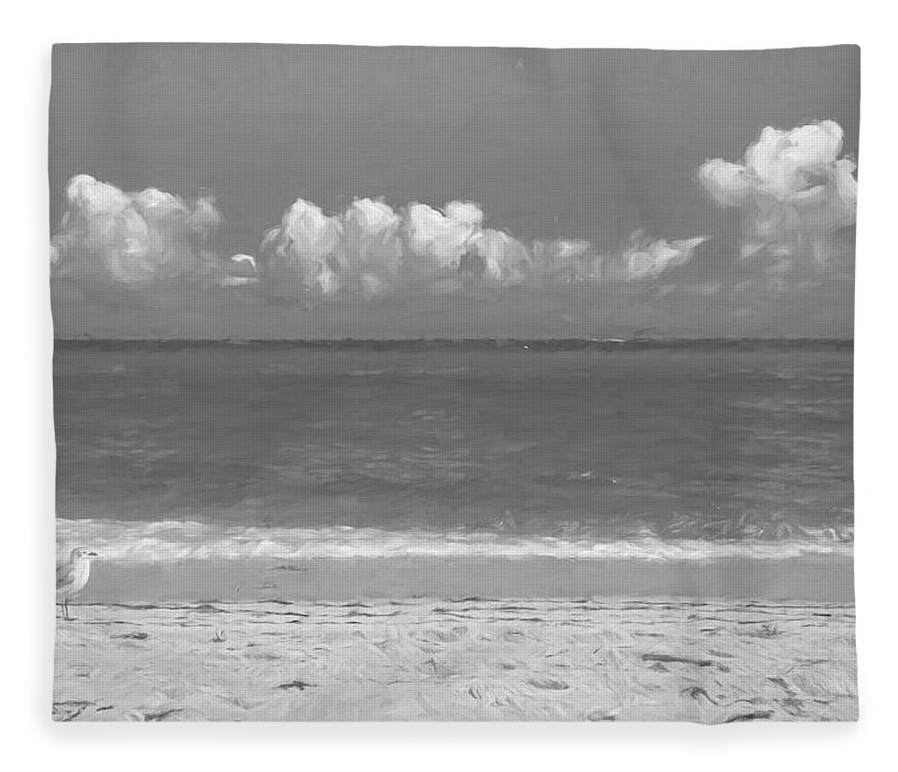 Alone Fleece Blanket featuring the photograph Solitude DD by Alison Frank