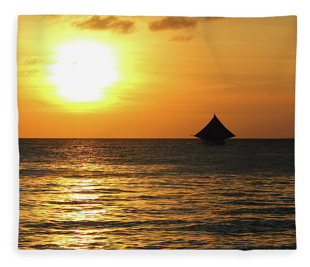 Philippines Fleece Blanket featuring the photograph Solitude by Josu Ozkaritz