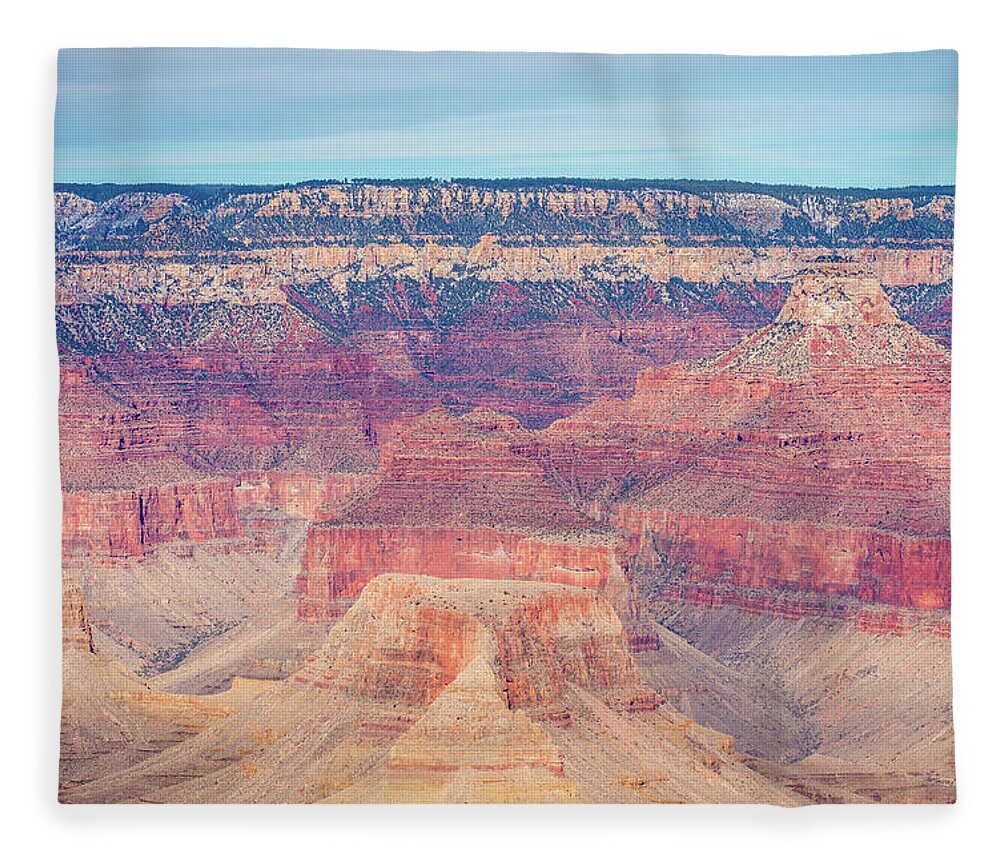 Grand Canyon Fleece Blanket featuring the photograph South Rim View by Marla Brown