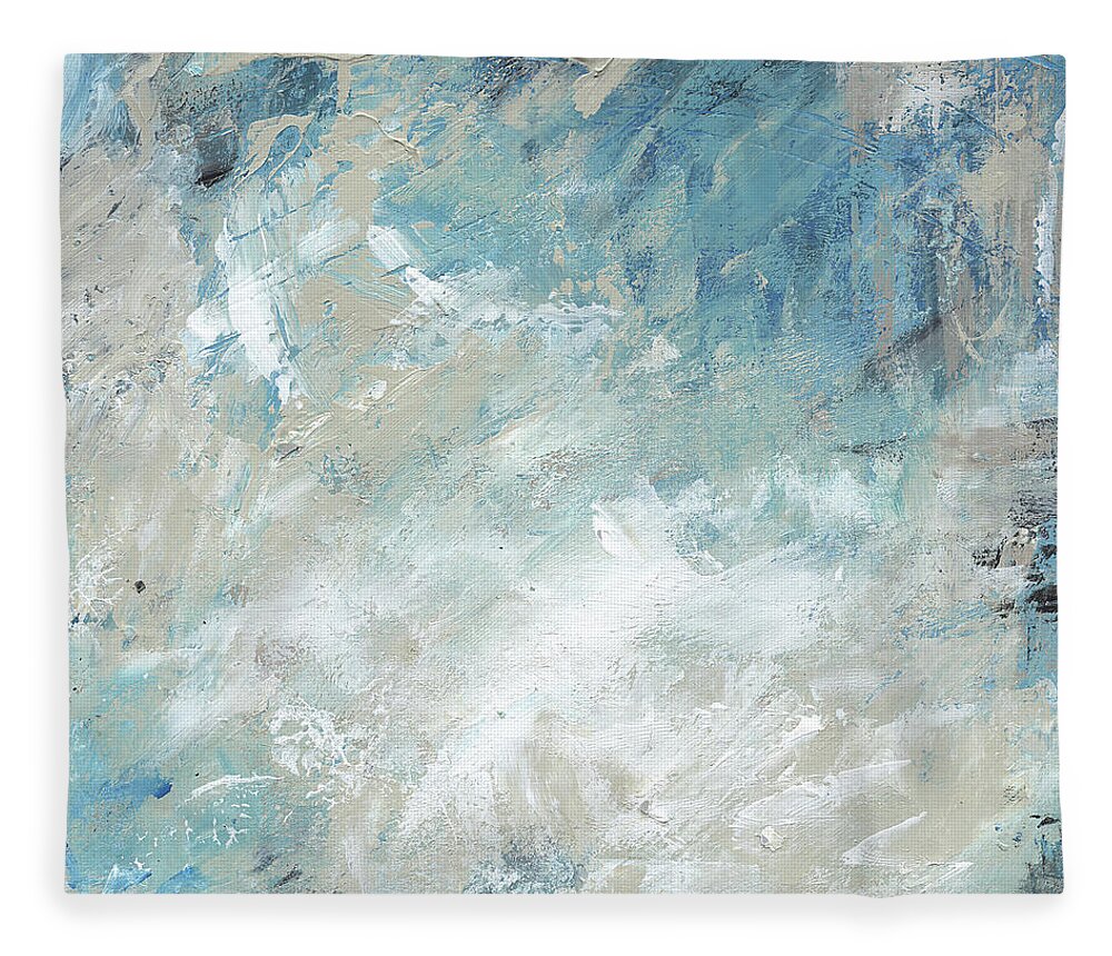 Abstract Fleece Blanket featuring the painting Speaking Bliss by Jai Johnson