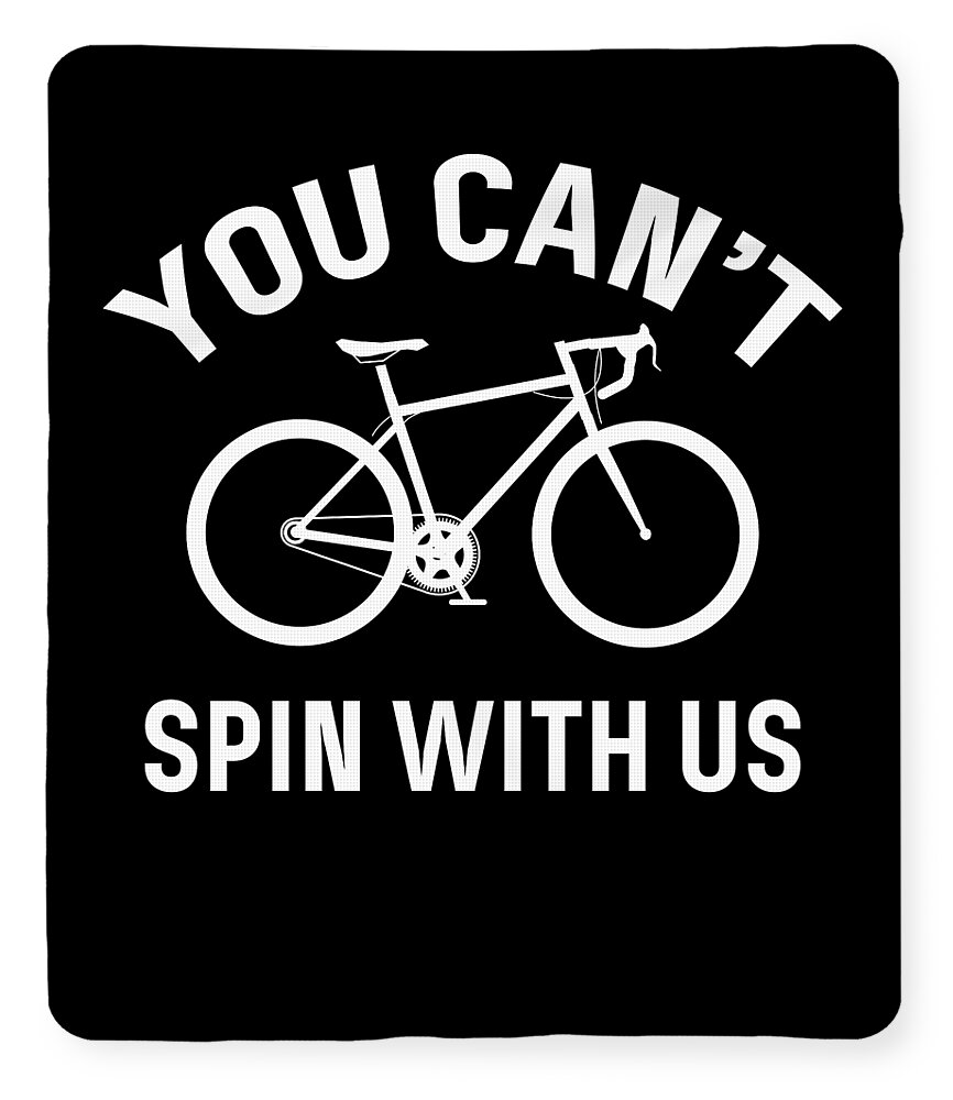 Spin Class Funny Cycling Cyclist Fleece Blanket by Michael S - Pixels