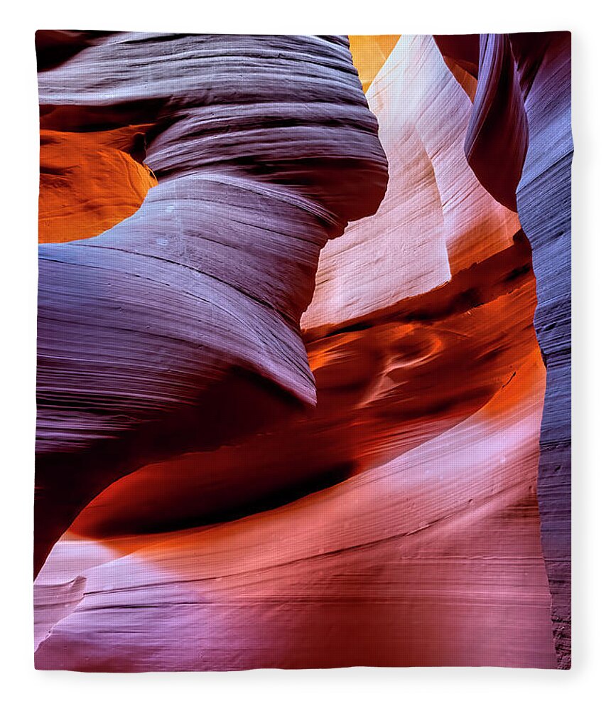 Antelope Canyon Fleece Blanket featuring the photograph Spirit by Dan McGeorge