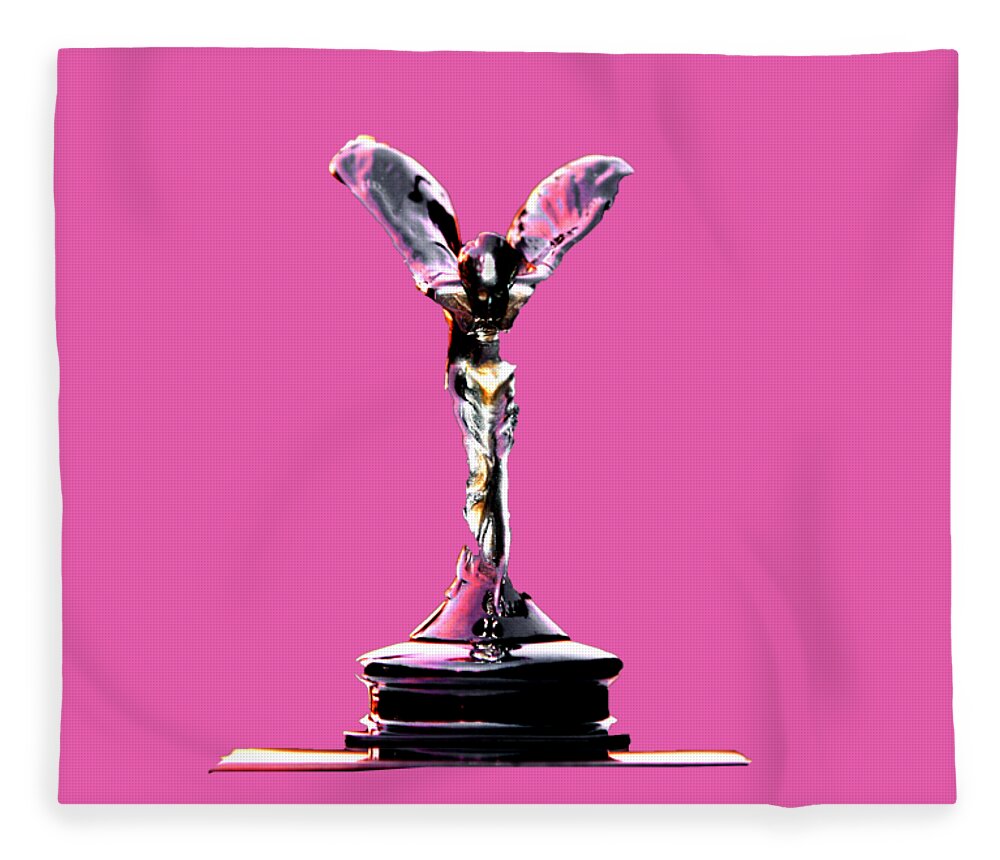 Rolls Royce Fleece Blanket featuring the photograph Spirit of Ecstasy by Worldwide Photography