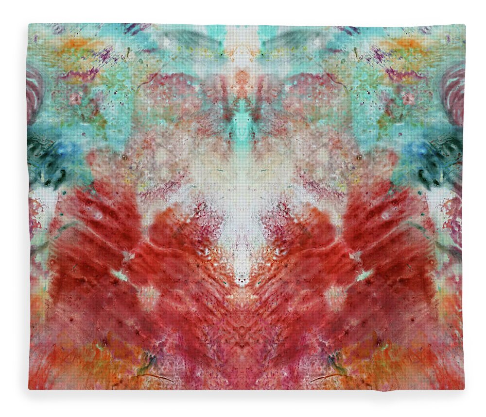 Spirit Fleece Blanket featuring the digital art Spirit Rising by Ann Tracy