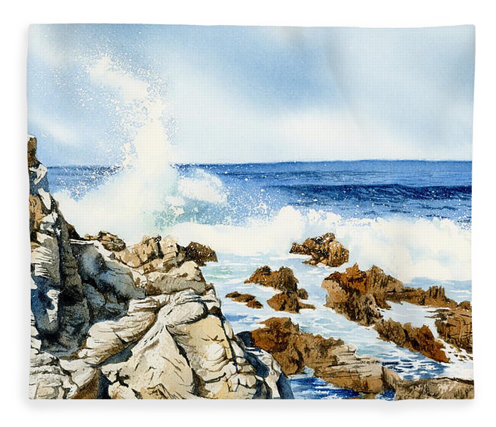 Water Fleece Blanket featuring the painting Splish, Splash by Espero Art
