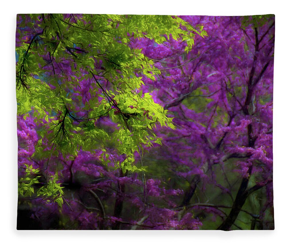 Purple Fleece Blanket featuring the photograph Spring Arrives by Jim Signorelli
