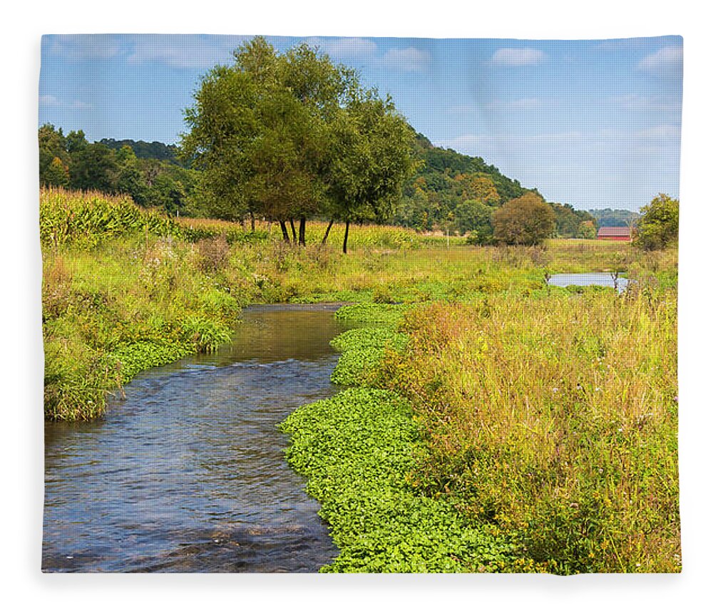 Autmn Fleece Blanket featuring the photograph Spring Creek by Mark Mille